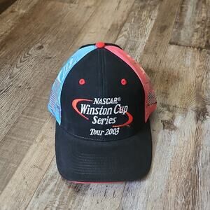Vintage Nascar Winston Cup Series Tour 2003 Black & Red Hat Cap Adjustable
